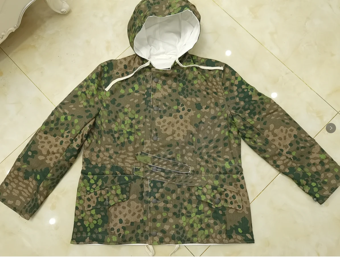 Abrigo de algodón de camuflaje de guisante de élite alemana/abrigo de algodón de camuflaje de sombra de luz DOT44/abrigo de algodón de doble cara