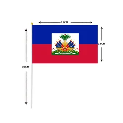 Bandera de Haití ondulada hecha a mano