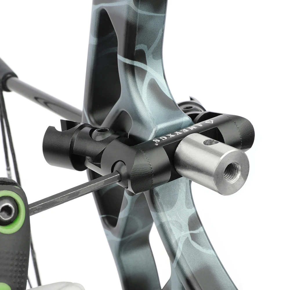 Arco de un solo/doble lado V Bar CNC tiro con arco varilla de equilibrio estabilizador 360 conectar V asiento amortiguador arco tiro caza amortiguador - imagen 5