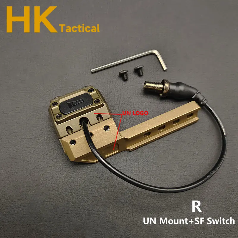 ModButton interruptor de presión con soporte de extensión lateral Un Mount DBAL NGAL M300 M600 armas tácticas linterna y soporte láser - imagen 4