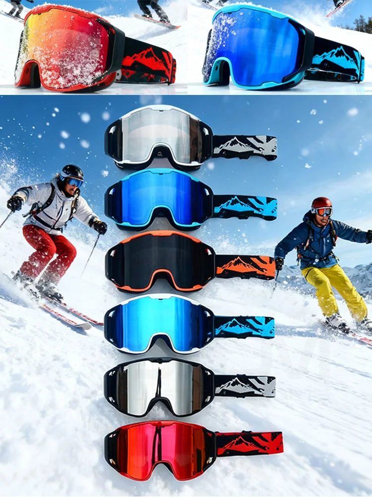 Nuevas gafas de esquí antiniebla de doble capa, conjunto de protección UV400, gafas de Snowboard, gafas para motos de nieve, gafas para deportes al aire libre, máscara de esquí - imagen 4