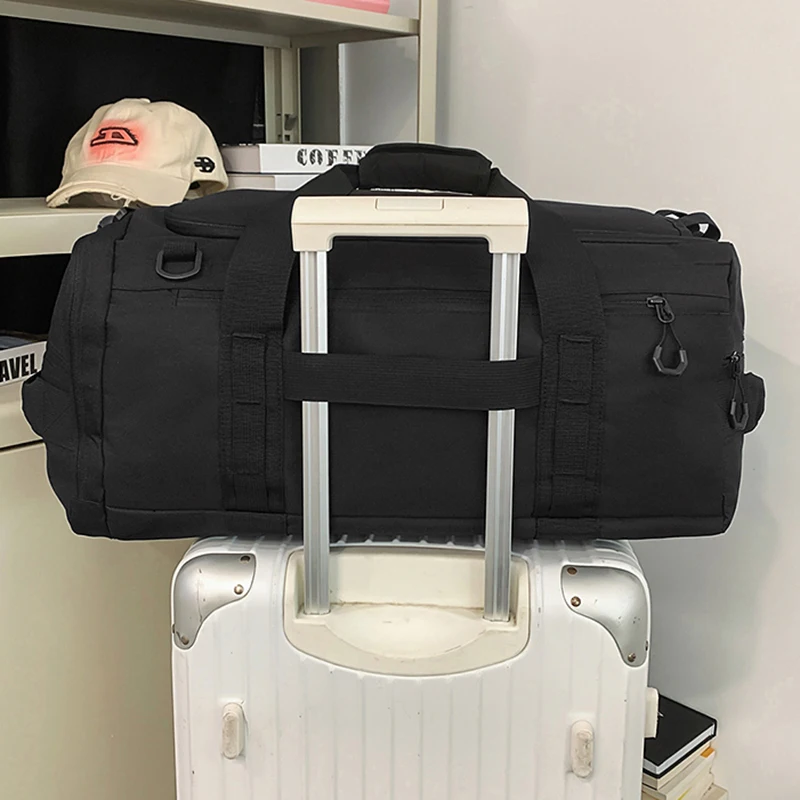 Bolsa táctica para gimnasio y Fitness con bolsillo para zapatos, equipaje de viaje al aire libre, bolsos de hombro tipo bandolera, bolso de viaje para acampar en seco y húmedo - imagen 5