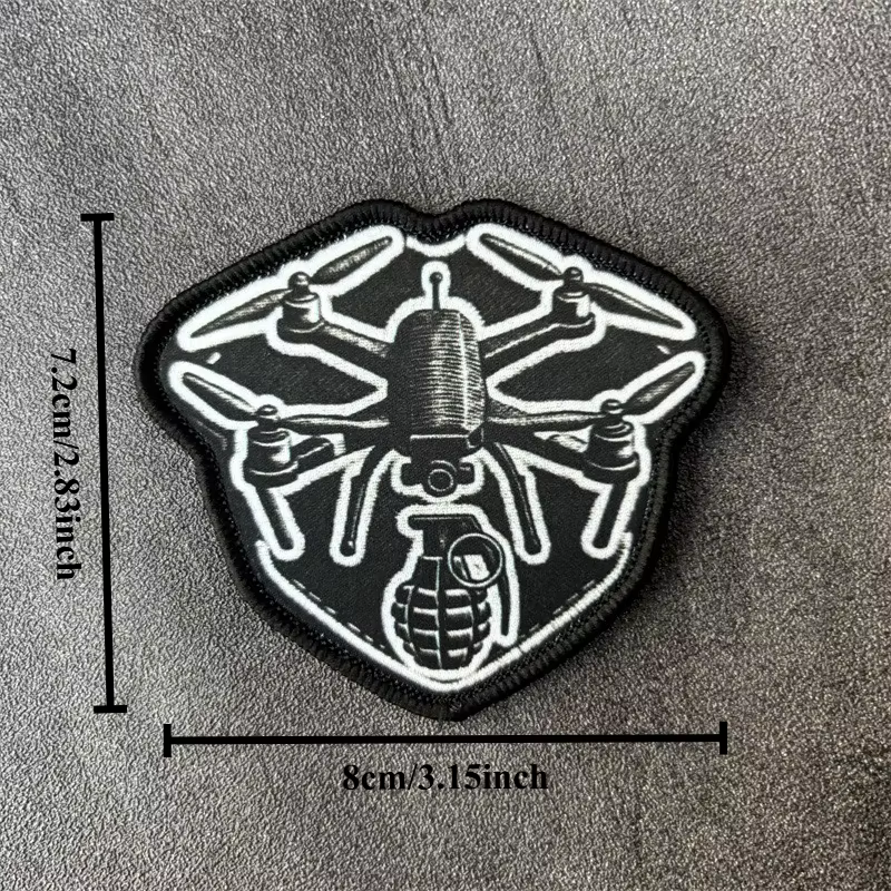 Parche táctico Chevron Dron FPV – Insignia moral Velcro - imagen 3