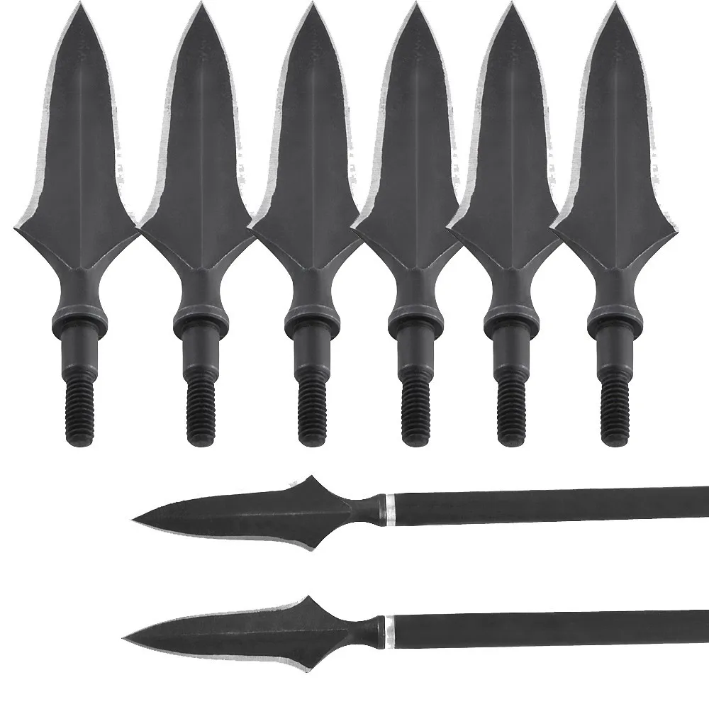 12 Uds. Puntas anchas de tiro con arco, puntas de flecha de Metal de acero de grano 200 para arco recurvo compuesto de objetivo, accesorios de caza para tiro al aire libre - imagen 4