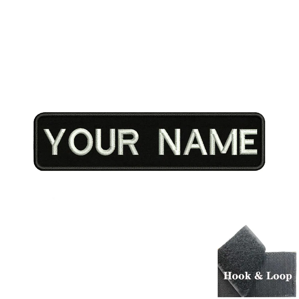 Parche de número de nombre personalizado, 10cm x 2,5 cm, etiquetas de insignia a rayas, brazalete de chevrons, bucle de hierro o gancho bordado, 1 ud. - imagen 5
