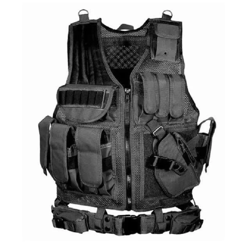 Chaleco táctico con múltiples bolsillos para caza, uniforme táctico del ejército Swat, chalecos de armadura corporal, chaqueta de entrenamiento CS Game Airsoft - imagen 5