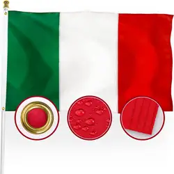 Banderola italiana bordada en nylon 210D con ojales de latón