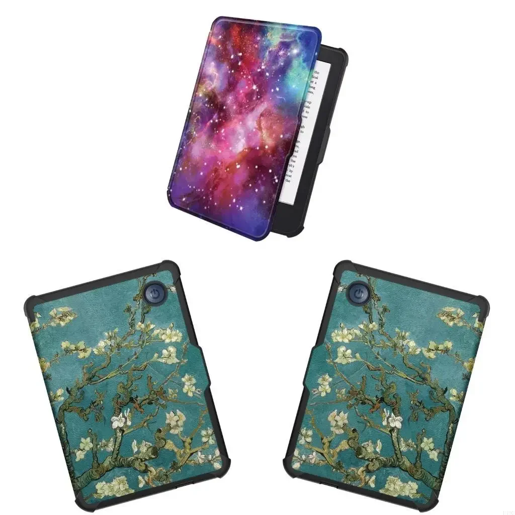 Funda silicona suave para Clara Color N365/N367 eReader, funda trasera Flexible silicona con función encendido y K1KF