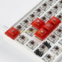 J1HC 9 teclas DSA WASD/ ESC/direcciones Teclas retroiluminadas para interruptores Cherry MX