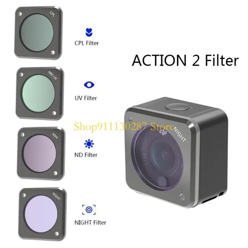 Lente cámara J1HC ND4/ND8/ND16/ND32 CPL Filtros definición para dron DJI-Action 2