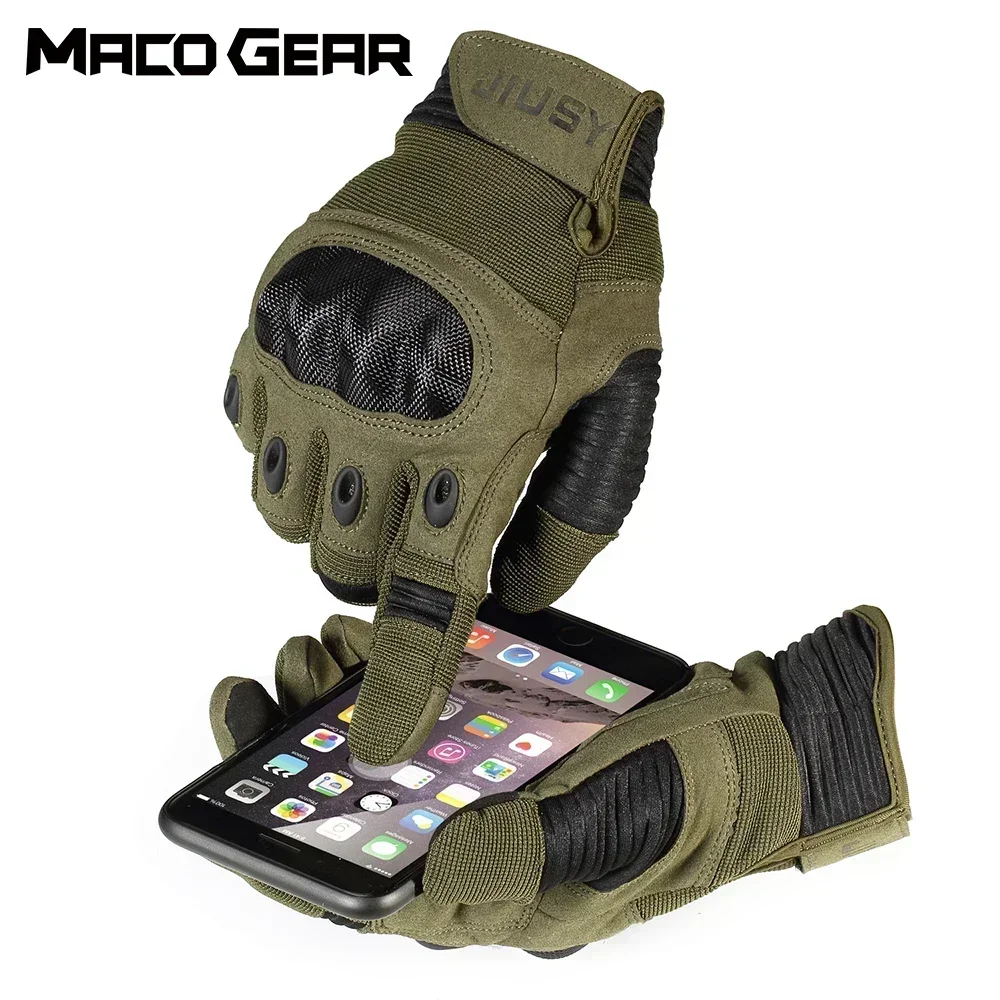 Guantes tácticos con pantalla táctil para hombre, manoplas antideslizantes para montar en bicicleta, esquí, entrenamiento, escalada, Airsoft, caza y combate - imagen 4