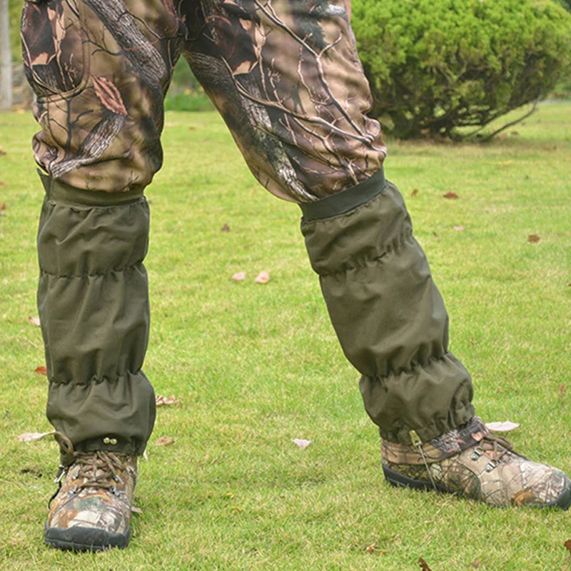 1 par de polainas tácticas impermeables para piernas, mallas de escalada, calentadores de protección para piernas, botas para acampar y senderismo, polainas, cubierta para zapatos de caza - imagen 3