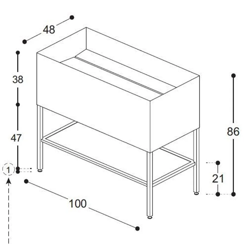 Lavabo integrado de piedra, lavabo integrado blanco, mueble de baño combinado, mueble de baño - imagen 5