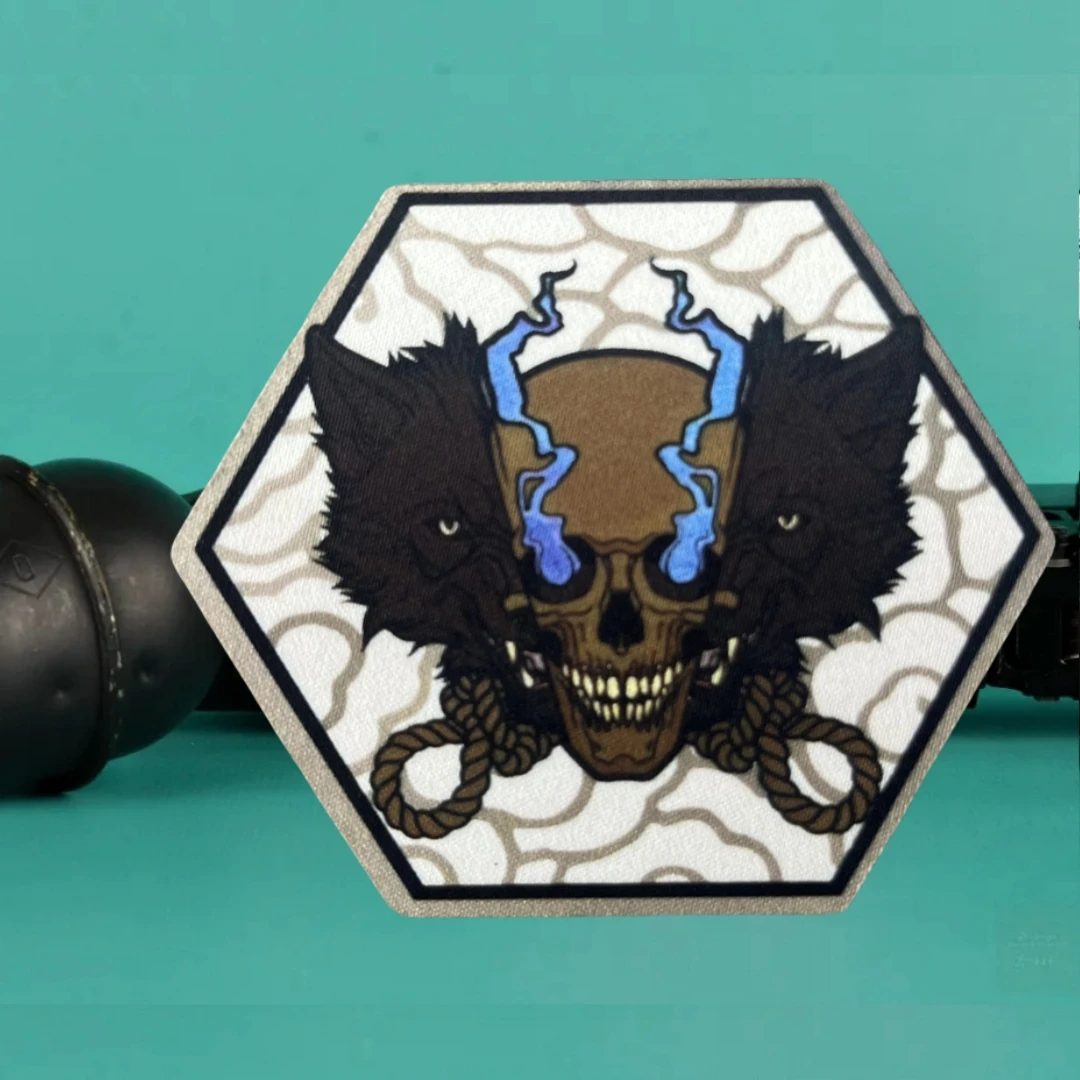 Parche del ejército "The Wolf Mask", insignia de moral de soldado táctico, parches de gancho y bucle impresos para ropa, pegatina de equipo militar - imagen 3