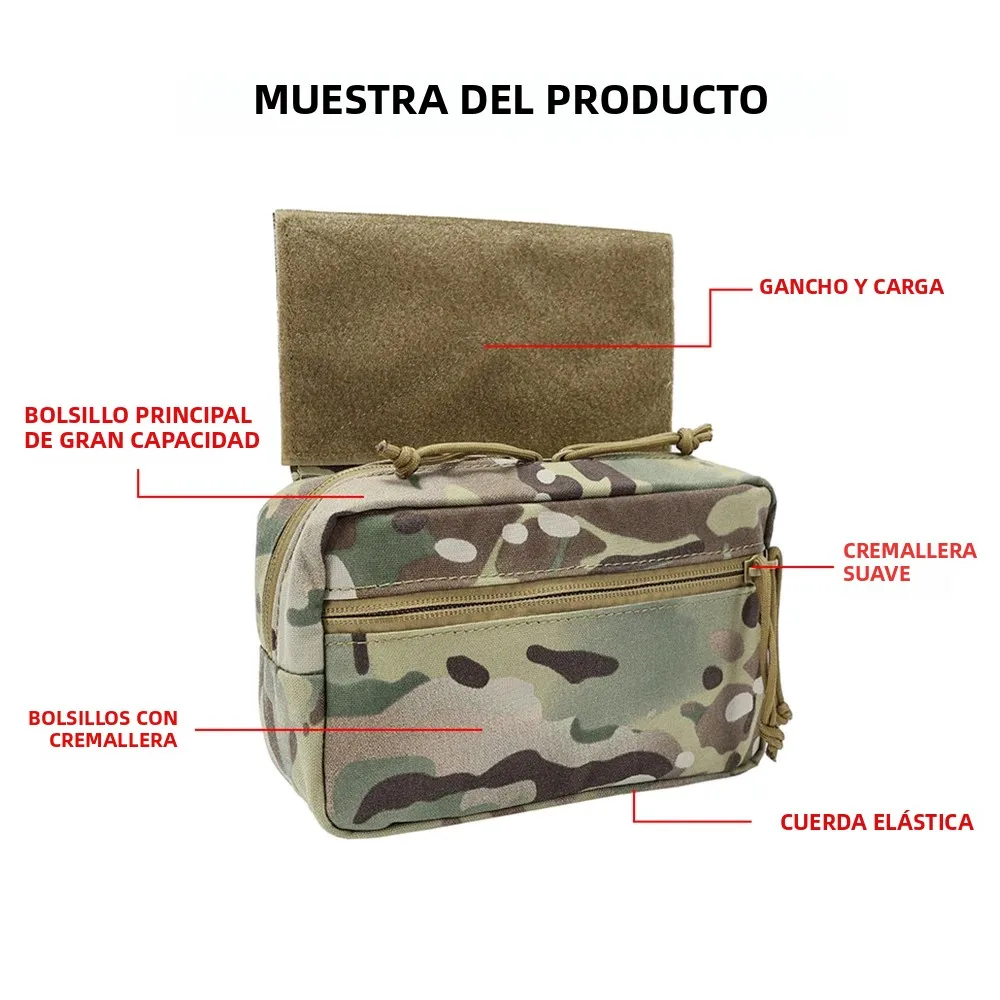 Chaleco táctico, bolsa colgante, Mini bolsa de caída Abdominal, riñonera para JPC CPC LBT D3CR MK3 MK4, almacenamiento portador de placa - imagen 4