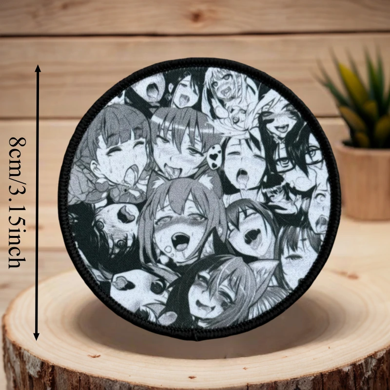 Parche táctico estampado chica anime con velcro para brazalete - imagen 3