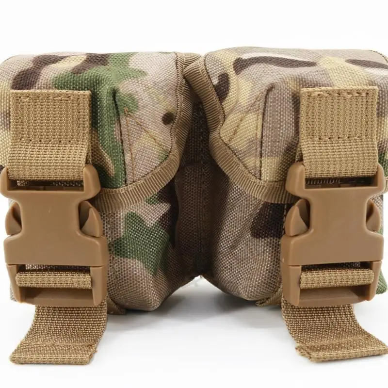 Bolso táctico de doble equipo para exteriores, bolsa de almacenamiento de camuflaje, paquete de sistema Molle, accesorio de tanque táctico multifuncional