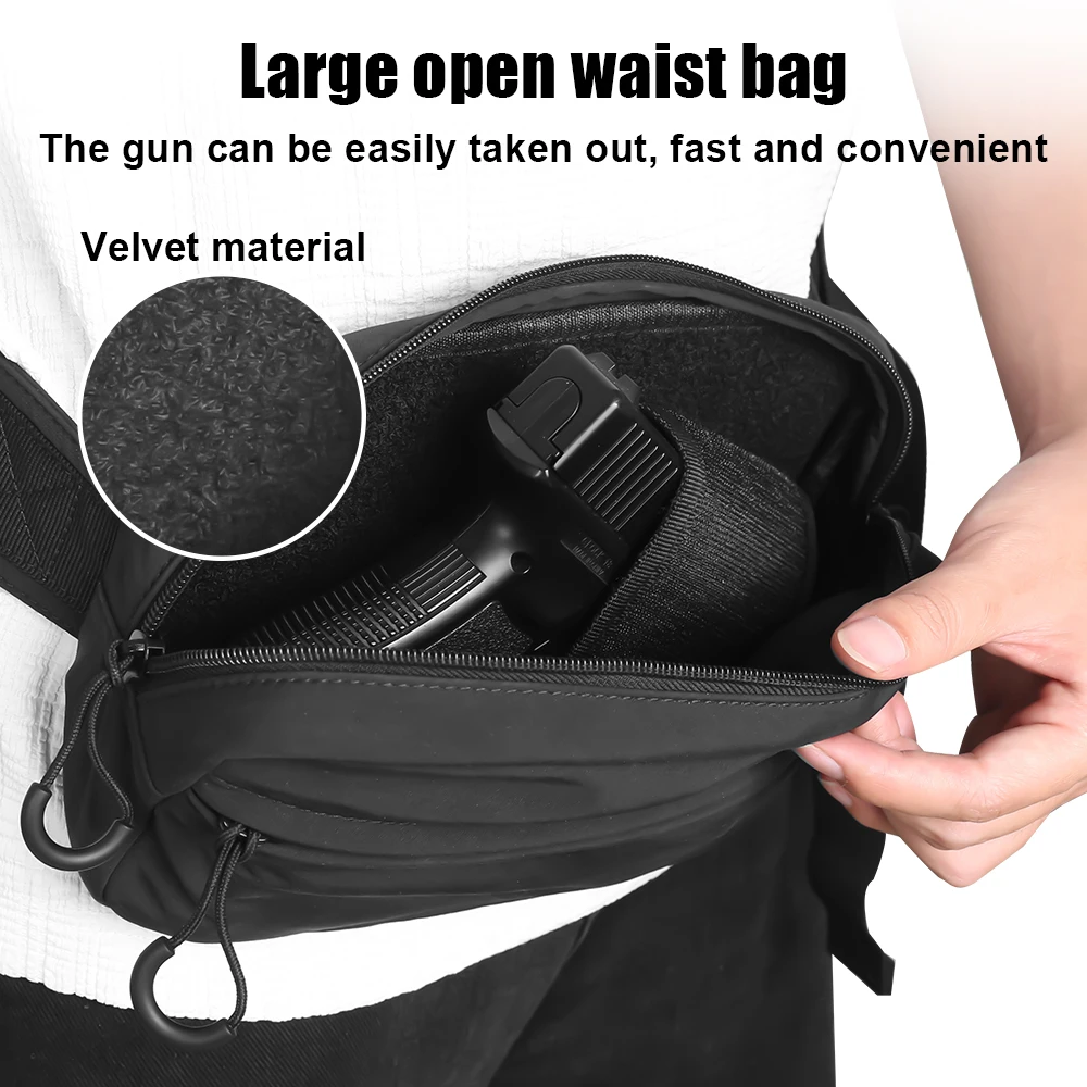Bolsa Universal para pistola, riñonera de transporte oculta con funda, bolso de hombro táctico, paquete de pecho para deportes al aire libre, bolsa EDC - imagen 2