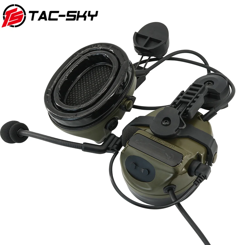 TS TAC-SKY C3 nuevo casco táctico versión de montaje en riel de arco COMTA III captación con cancelación de ruido auriculares de tiro electrónicos - imagen 4