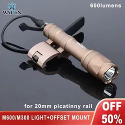 WADSN M600/M600C/M300A Linterna táctica con soporte 20mm Picatinny