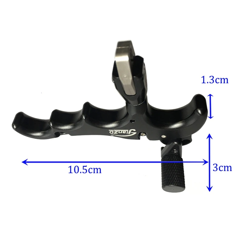 Pinza ajustable de liberación de arco, accesorio con rotación de 360 grados, agarre para el pulgar, liberación de 4 dedos, aleación de aluminio, color negro - imagen 2