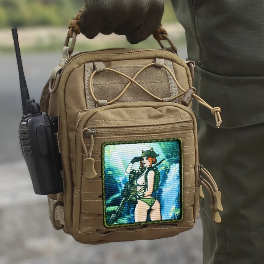 Parches tácticos Camp Beauty para ropa, parche divertido de gancho y bucle, insignia militar, brazalete, pegatinas decorativas para mochila - imagen 3