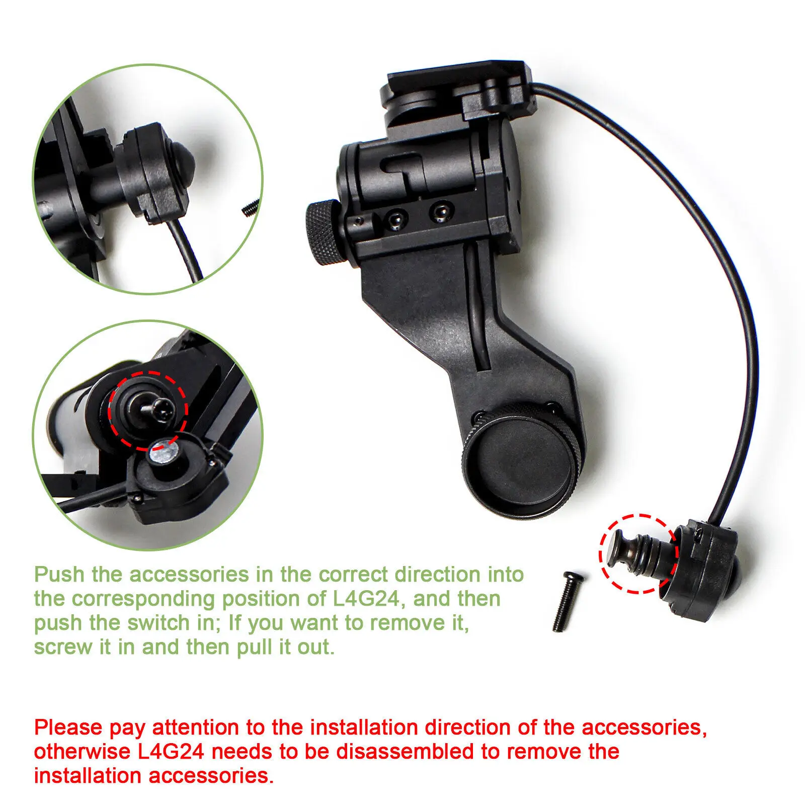 PVS-14 J Arm Auto ON/OFF Adaptador de casco NVG de visión nocturna con montaje en cola de milano SOTAC - imagen 5