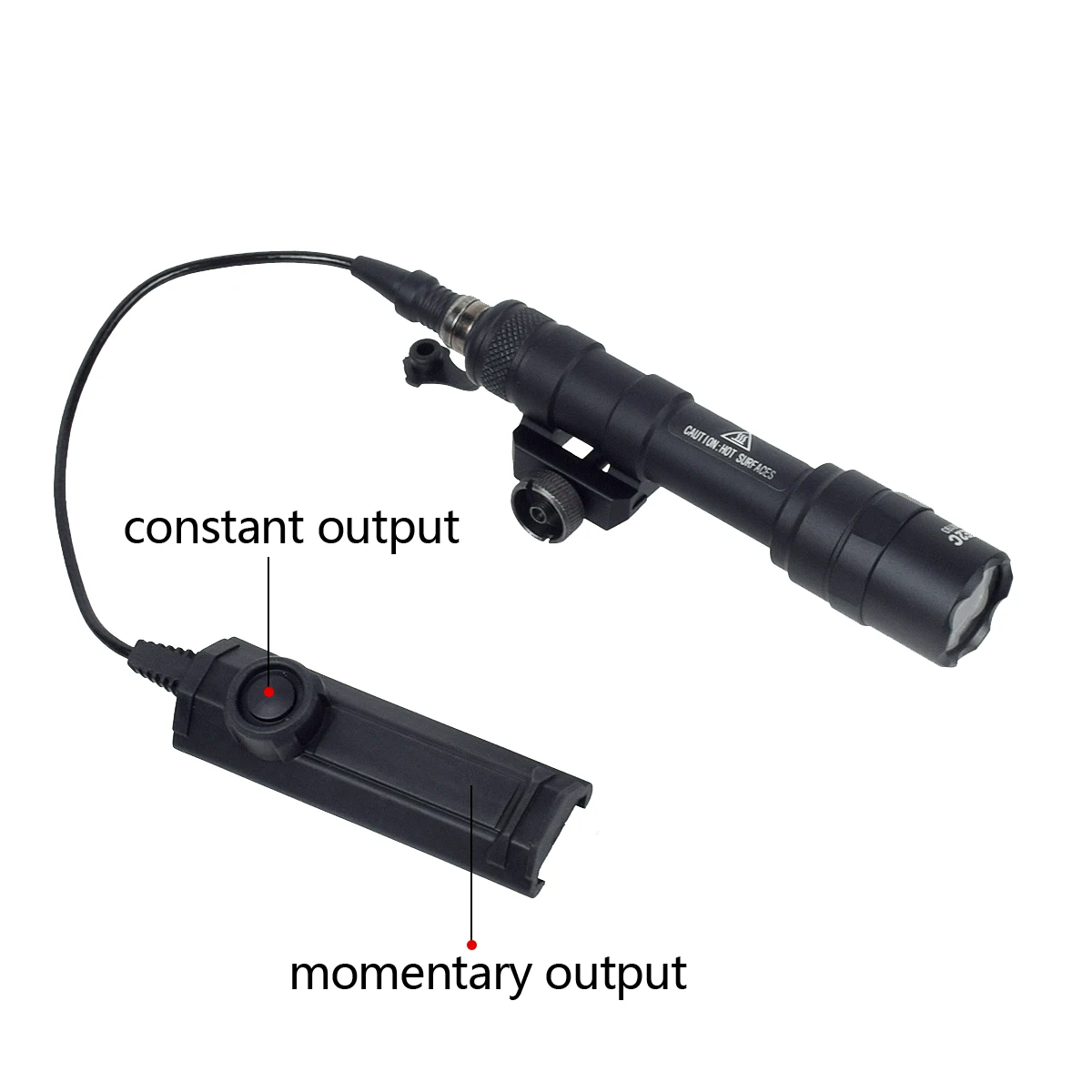 Linterna táctica Surefire M600 M600U/M600B Airsoft, potente interruptor de 5 estilos compatible con riel de 20mm, armas para Rifle, luz LED de explorador - imagen 4