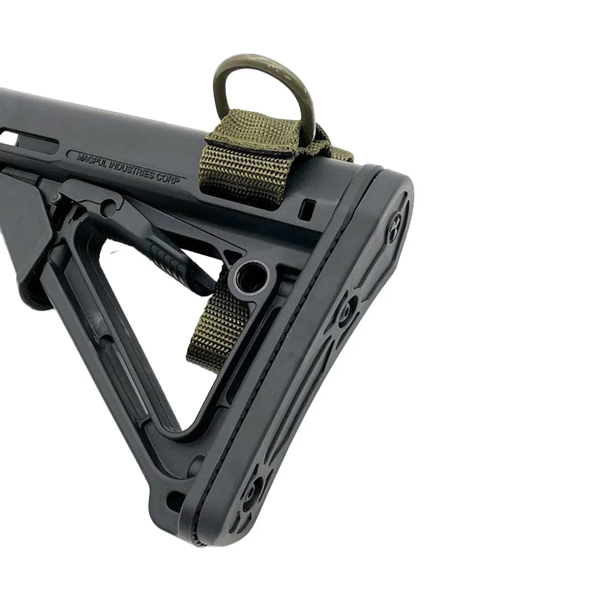 Adaptador táctico de bucle para pistola de culata, correa de hombro de nailon ajustable con anillo en D, accesorio de cinturón EDC para caza al aire libre - imagen 3