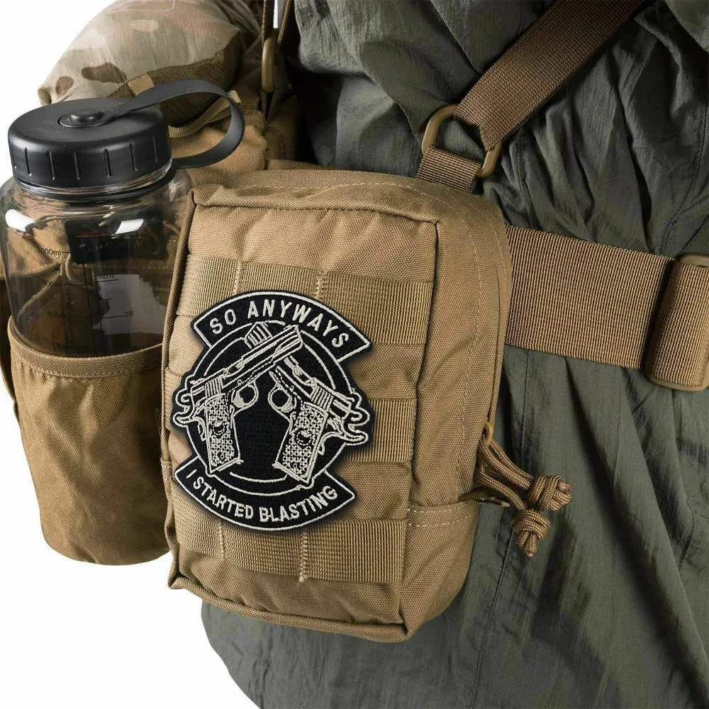 Parche bordado táctico de doble pistola, parches de gancho y bucle de jateado, insignia de moral, brazalete del ejército militar, pegatinas para mochila - imagen 5