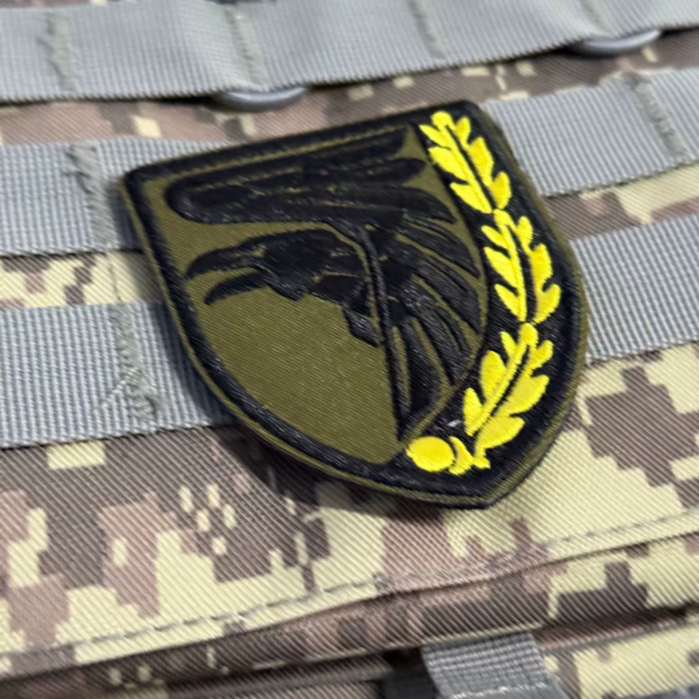 Parche bordado águilla voladora Ucrania – Militar táctico con velcro - imagen 4
