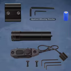 Mira láser táctica de punto rojo/verde, riel ajustable de 11/20mm con batería recargable, Kit de mira láser roja para caza y pesca