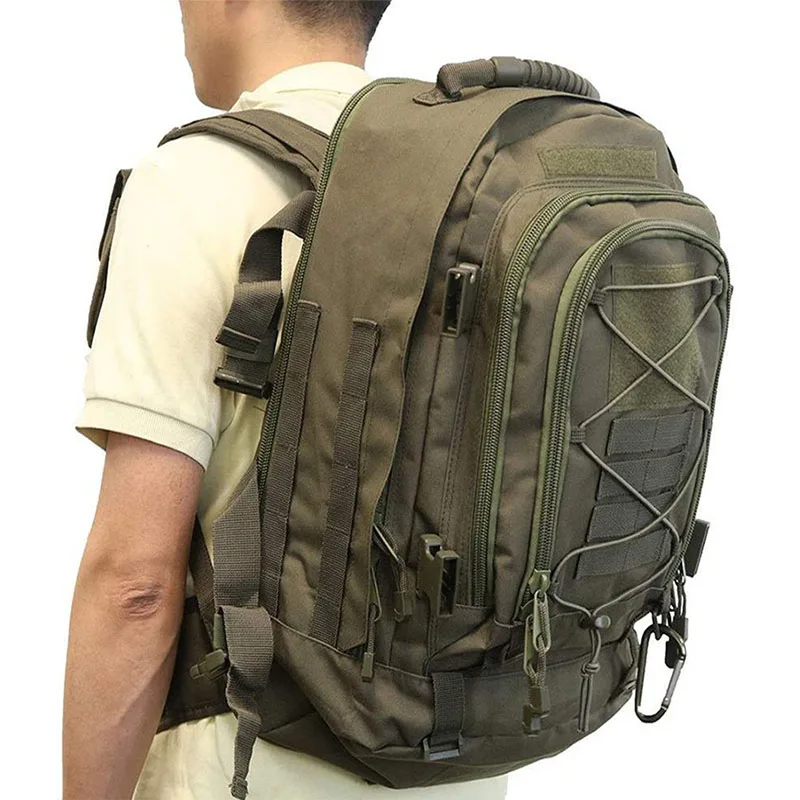 Mochila táctica de nailon impermeable para hombre, bolsa de viaje táctica para montañismo, 1000D, multifuncional, de gran capacidad, para exteriores - imagen 2