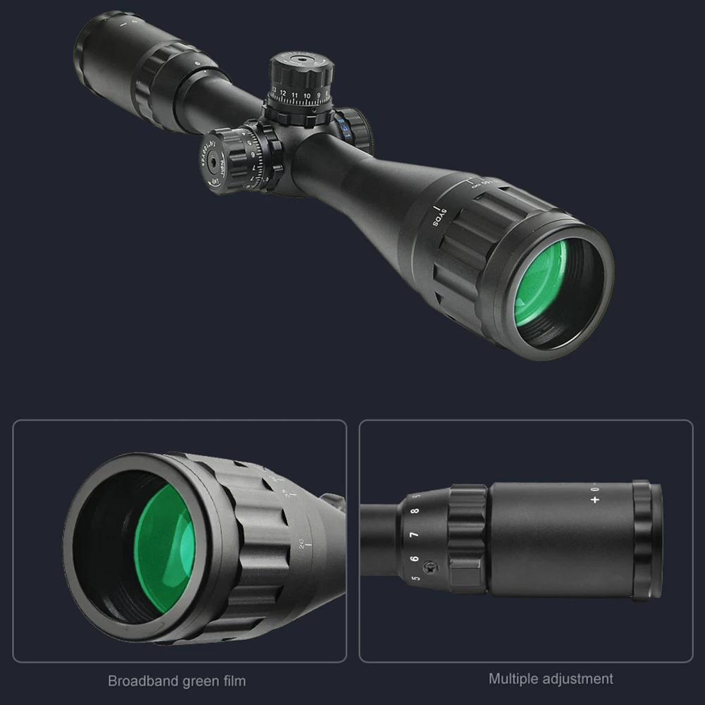 Visor para rifle táctico retícula iluminada RGB con montaje Picatinny - imagen 2