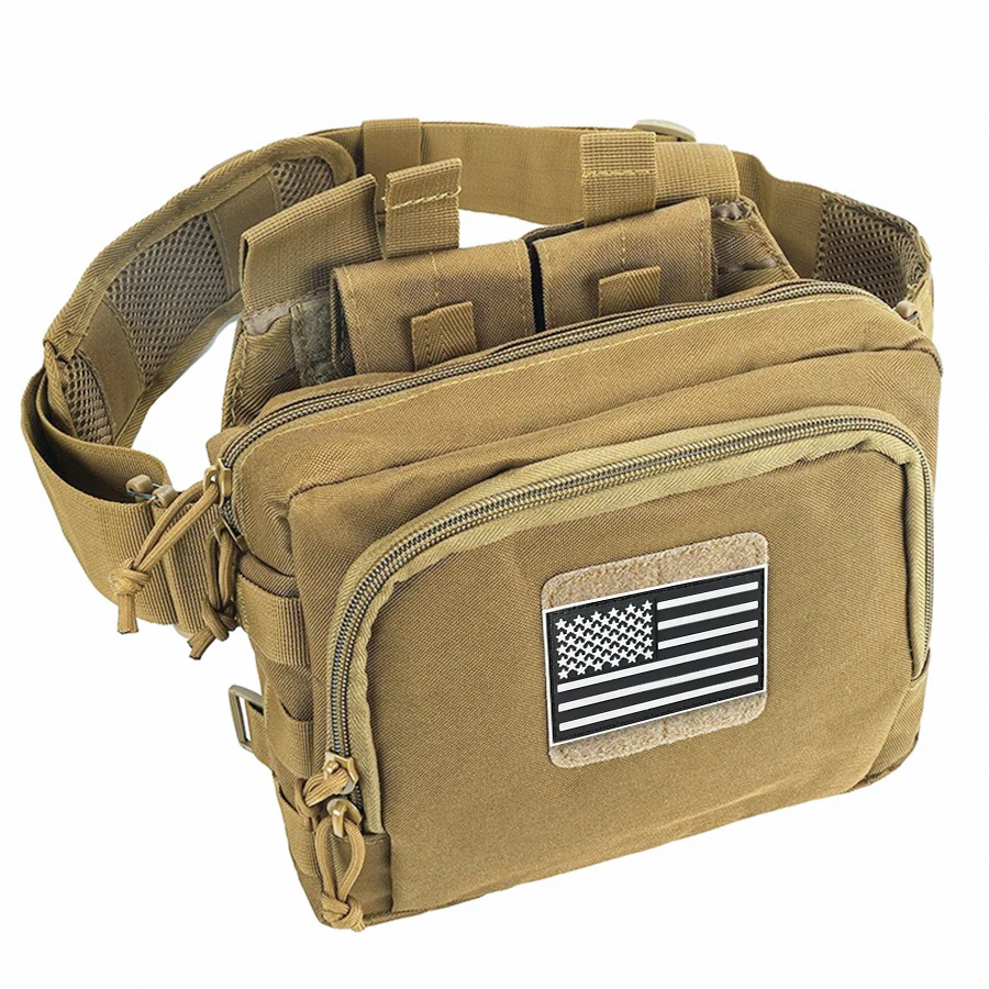 Bolsa MOLLE para senderismo y ciclismo con doble cremallera - imagen 3