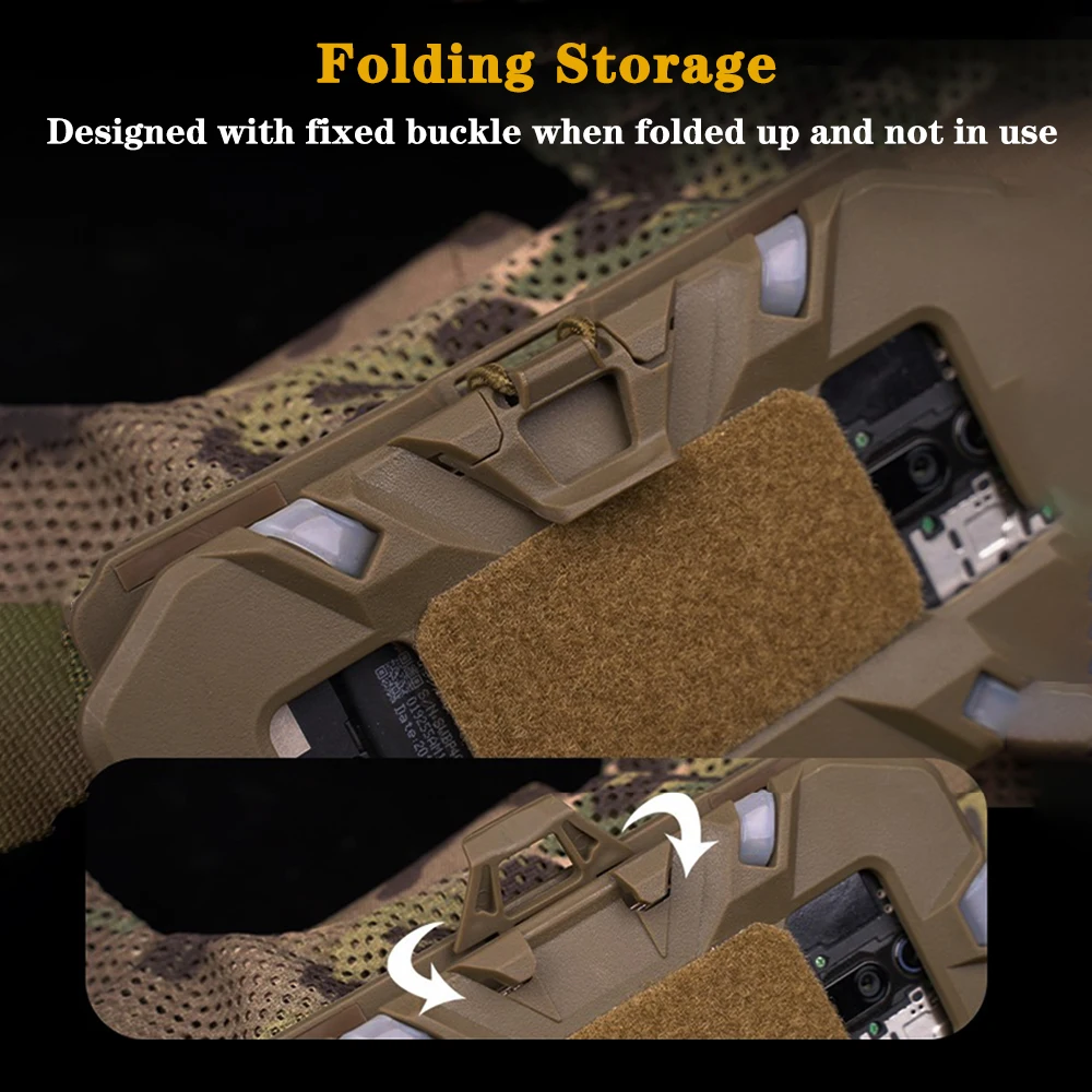 Tablero de navegación plegable, soporte para teléfono inteligente, placa táctica, accesorios para chaleco, soporte para pecho de teléfono para tamaño de pantalla de 4,7-6,7 pulgadas - imagen 5