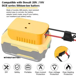 Adaptador Power Wheels para Dewalt Adaptador de batería de 20 V Kit de conversión de batería Power Wheels con interruptor, fusible y conector de alimentación