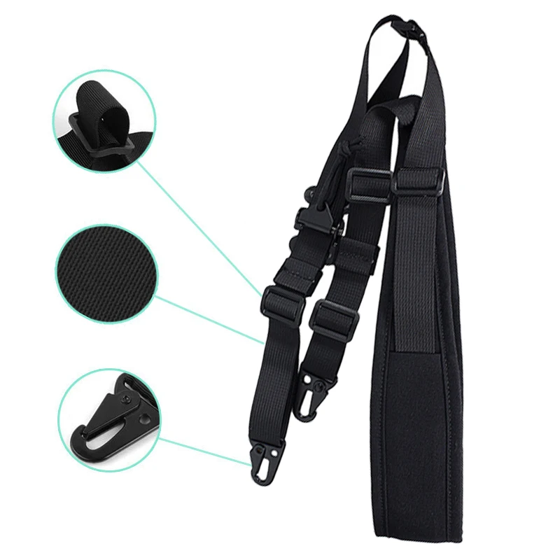 Correa de eslinga táctica Modular extraíble, 2 puntos, 1 punto, ajustable, ancho, acolchado, eslinga giratoria para pistola MK2 FCPC, accesorios Airsoft para caza - imagen 2