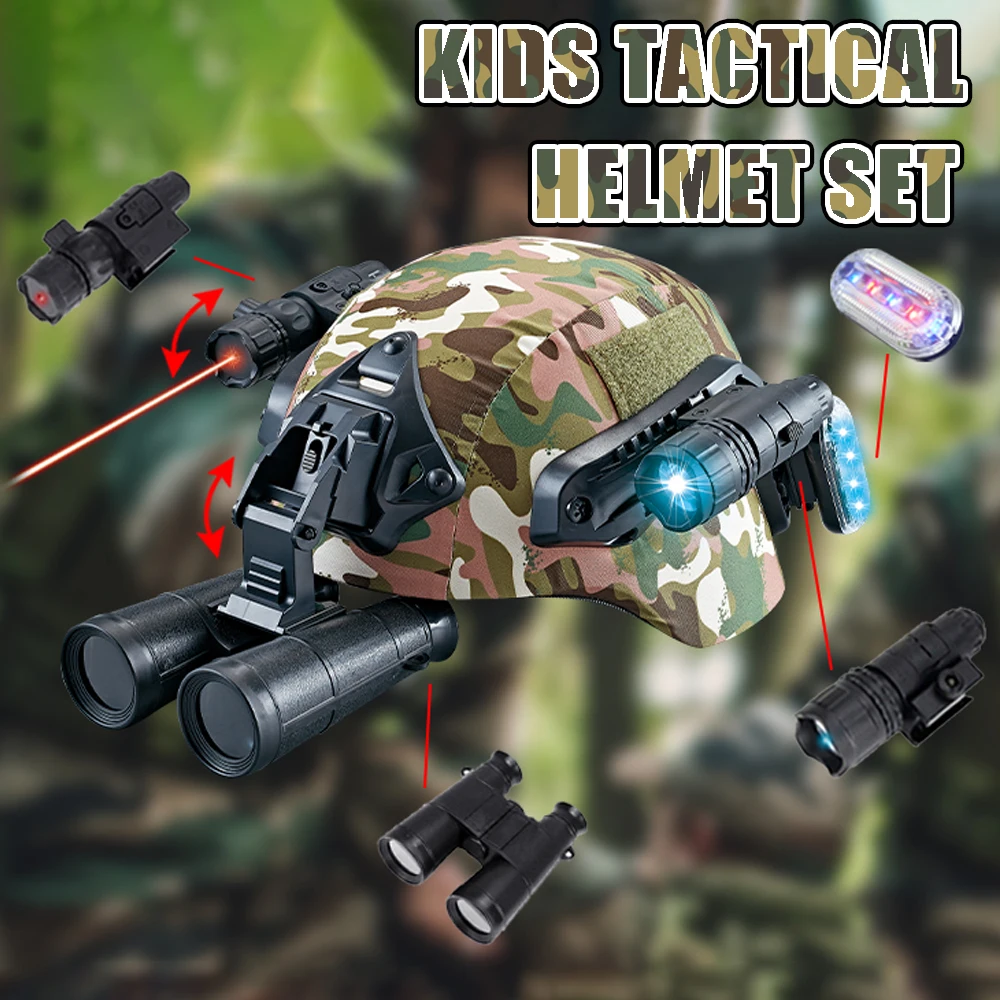 Casco táctico infantil con visión nocturna infrarroja para niños - imagen 5