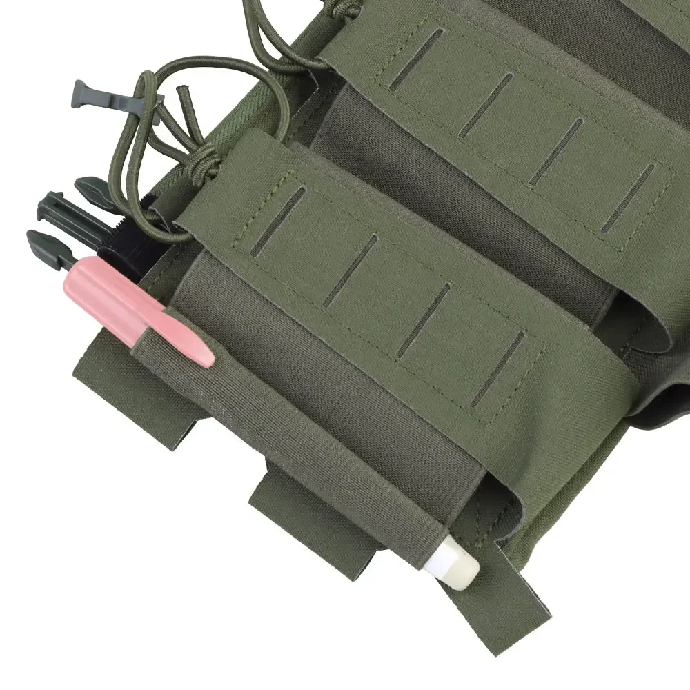 Triple 5,56-bolsa para revistas con soporte de torniquete, Panel frontal táctico elástico, ajustable, accesorios para chaleco de caza, equipo Airsoft - imagen 4
