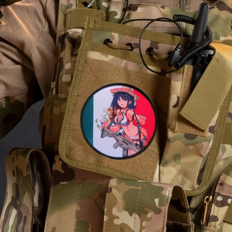 Parche con insignia de moral estampada para chica, Bikini mexicano, brazalete militar táctico, gancho y bucle, ropa, mochila, sombrero, accesorios, pegatinas - imagen 3