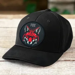 Parche táctico de cabeza de zorro, parches divertidos de gancho y bucle, insignia de moral, brazalete del ejército militar, pegatinas para mochila