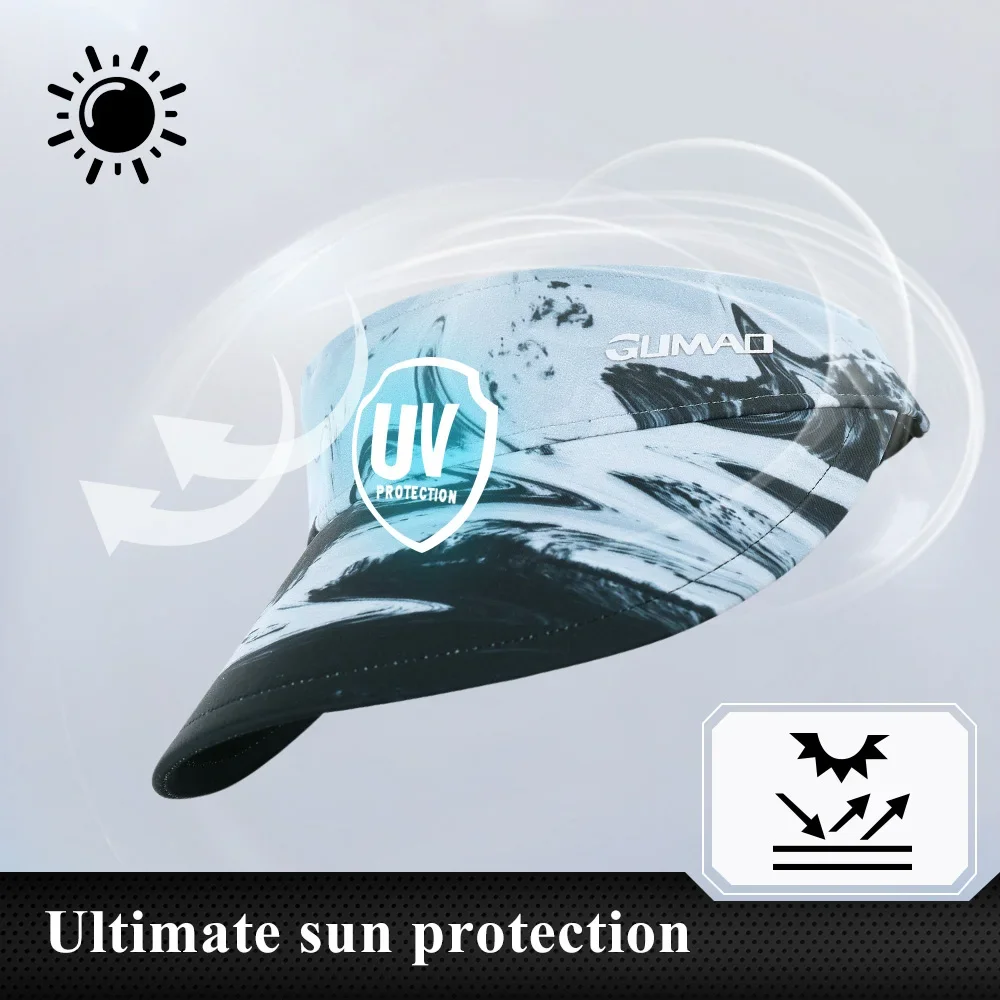 Sombrero de verano para hombre, para correr al aire libre, senderismo, tenis, Golf, playa, absorbente, transpirable, diadema deportiva, tapa vacía, visera de protección solar - imagen 3