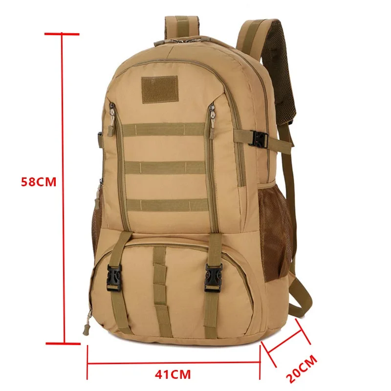 Mochila táctica militar de 50 litros para hombre, equipo de Camping, escalada, deportes al aire libre, bolsa Molle, mochila de camuflaje de viaje - imagen 3