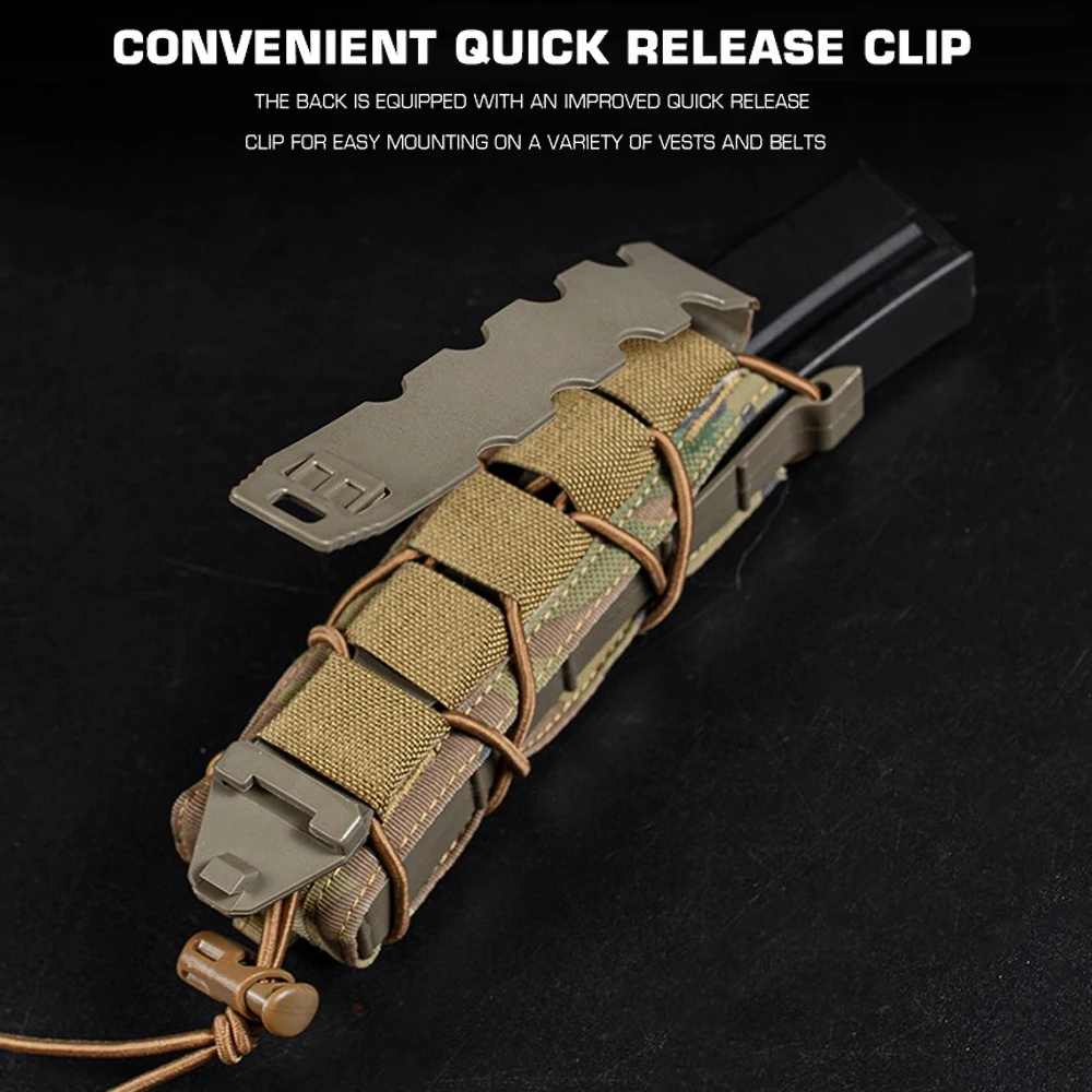 Bolsa para MP5 MP7 Mag de 9mm y 45 de largo, bolsa táctica Modular MOLLE abierta, accesorios suaves para caza y aire - imagen 4