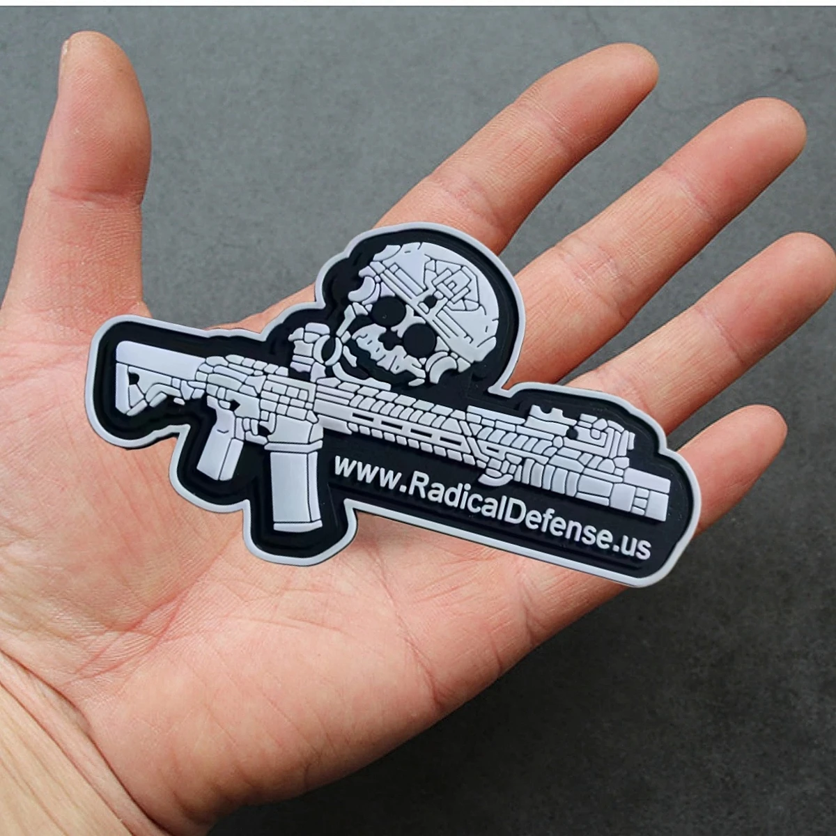 Parche militar de calavera para e Www.RadicalDefense.us, pegatina táctica del ejército con estampado de velcro para mochila - imagen 5