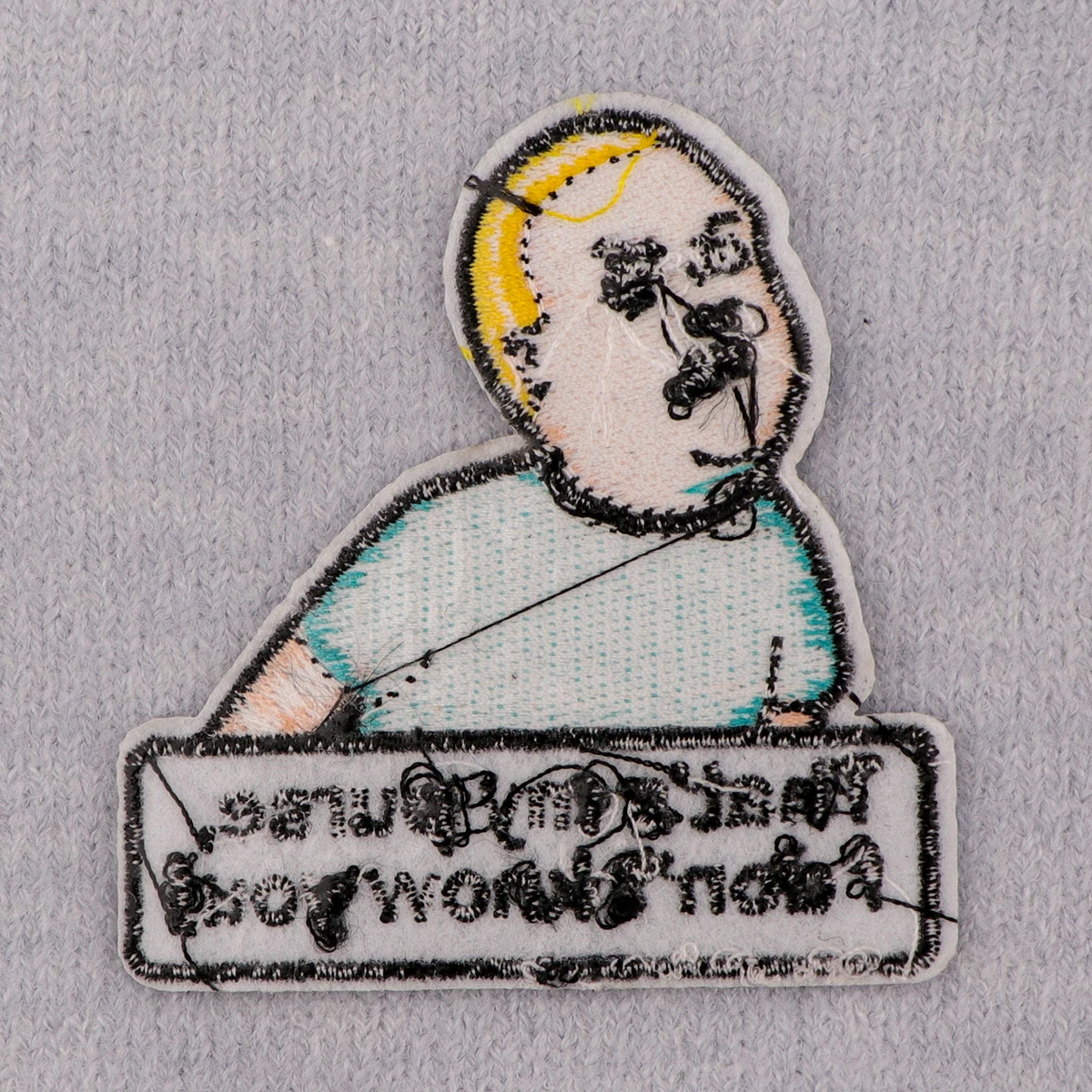 Que es mi bolso parche bordado divertido niño de dibujos animados parches para planchar para ropa parches termoadhesivos en ropa insignias para coser DIY - imagen 3