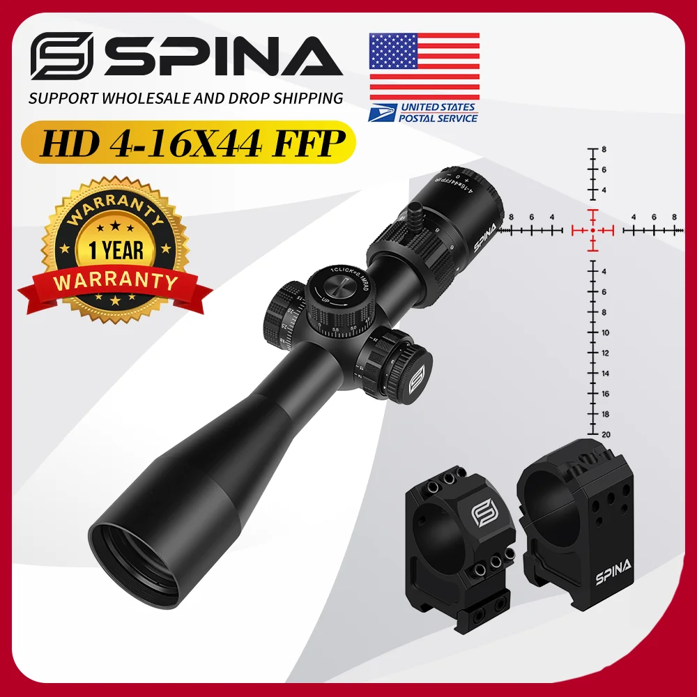 Spina Optics HD FFP Mira de Rifle Táctica 1/10 MRAD - imagen 2