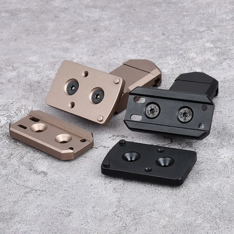 Táctico 45 °   Mira lateral de Metal soporte de polarización óptica T 1 2 RM base de mira de punto rojo pistola de aire al aire libre accesorios de alcance de Rifle de caza - imagen 5