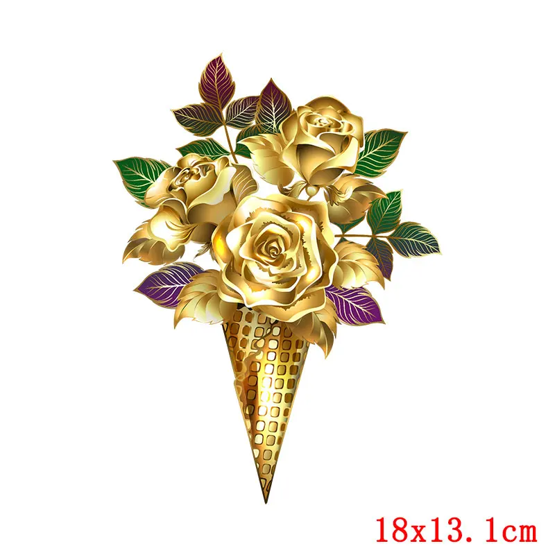 Parches térmicos de transferencia de calor para mujer, parches de planchado de pétalos de flores en el talón, accesorios de apliques para ropa DIY - imagen 5